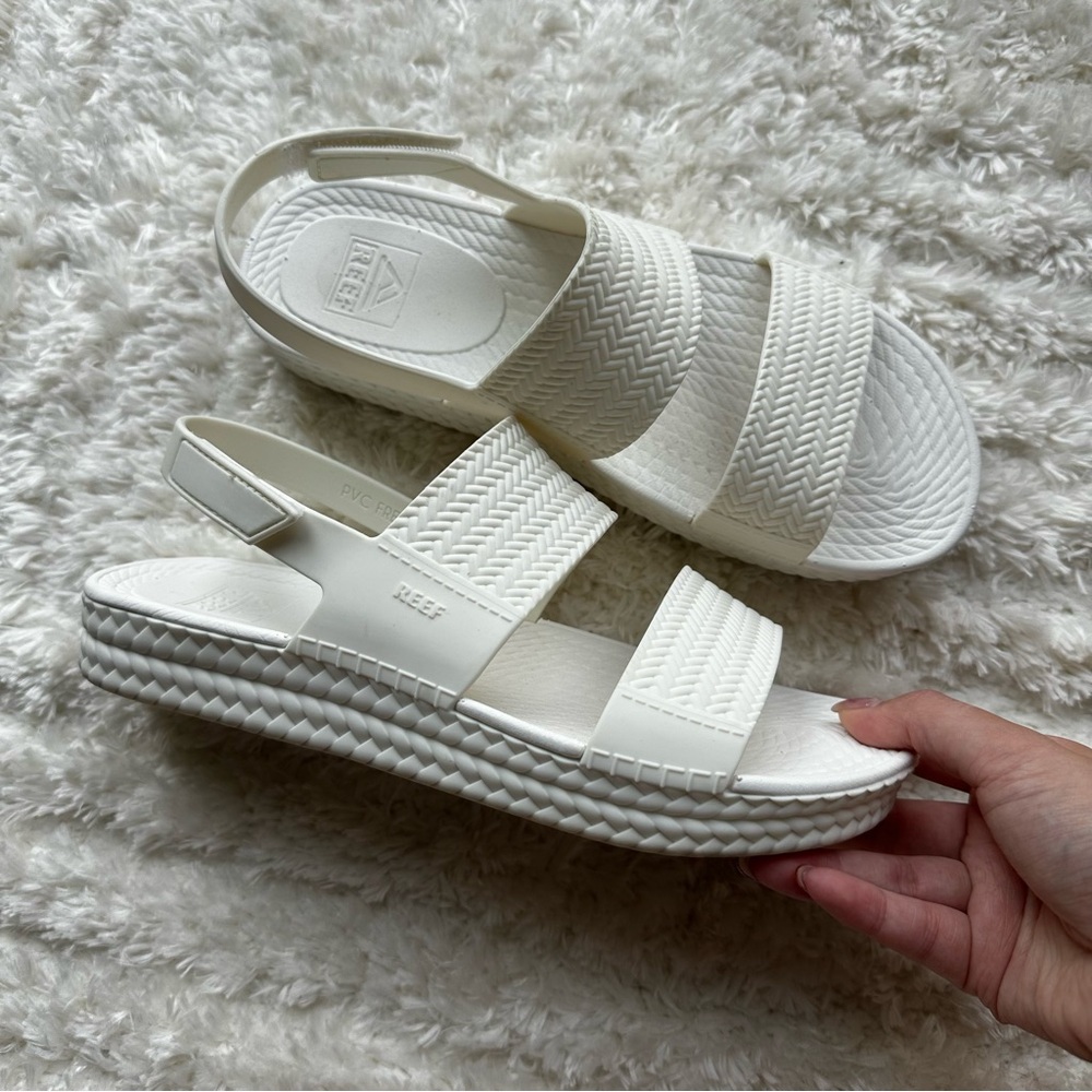 Reef White Women's Slide Sandals